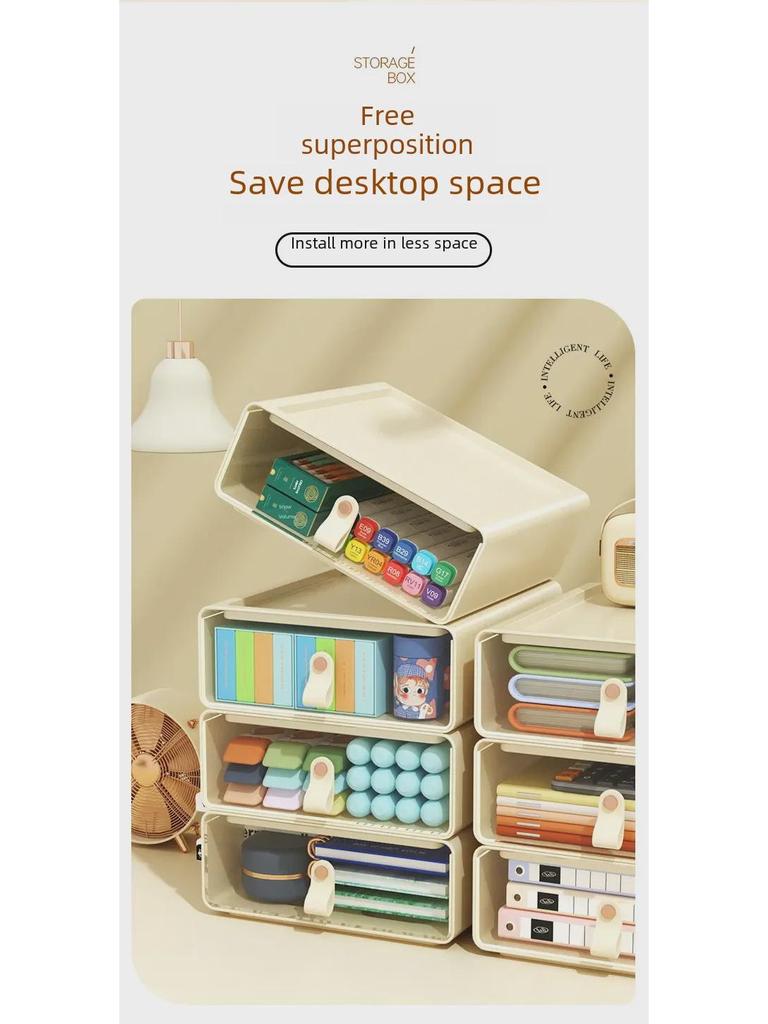 Многослойный настольный ящик для хранения вещей: Креативный, вместительный, многофункциональный ящик для офисных и студенческих канцелярских принадлежностей