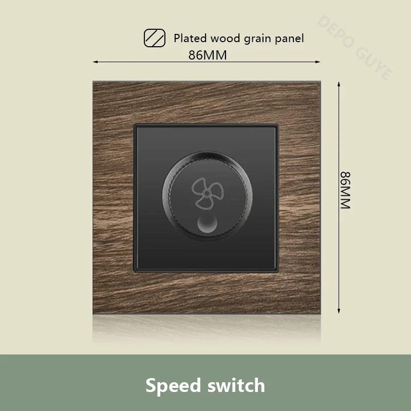 Двойная розетка UK 18W Type-C с функцией быстрой зарядки, универсальная электрическая розетка USB в стиле ретро с отделкой под дерево, электрический настенный выключатель света 220 В