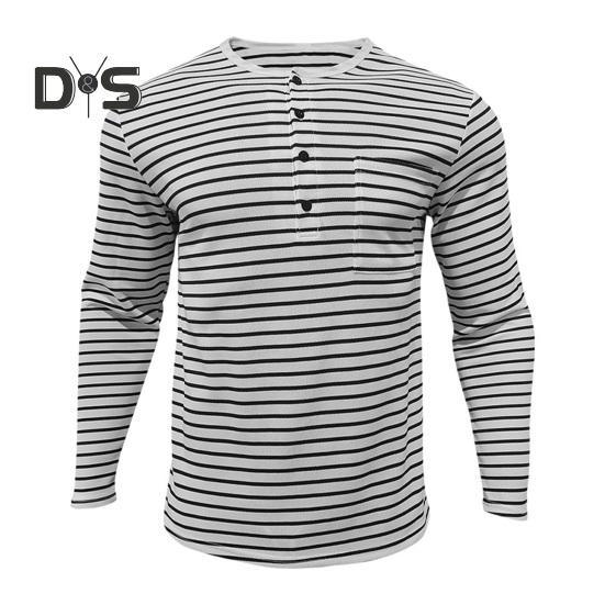 Осенне-весенний мужской топ с V-образным вырезом, полосатым принтом, цветной свитер с длинными рукавами, повседневная рабочая рубашка средней длины