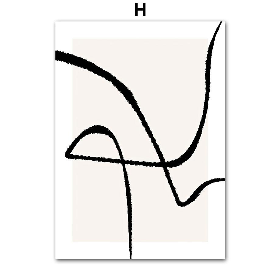 Spring Fresh Indie Pop Pink Green Flower Abstract Line Wall Art Canvas Painting Living Room Decor Poster And Print Wall Pictures