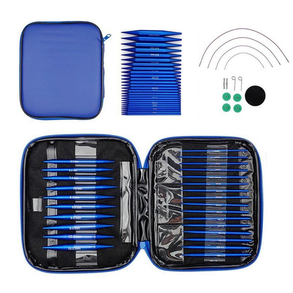 Набор спиц для вязания ручной работы Съемный чехол для вязания крючком для носков Шарфов Перчаток Свитеров