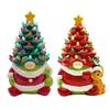 10-дюймовая светящаяся рождественская елка-гном из смолы с оленем/Сантой, елка-гном с LED-подсветкой для дома, офиса, каминной полки, настольного декора