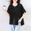 Dimanaf 2025 Новые летние футболки больших размеров, модные женские асимметричные свободные топы с коротким рукавом
