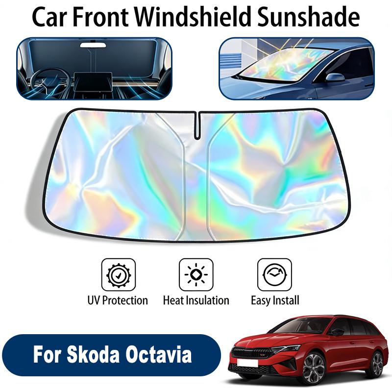 Windshield Sun Shade For Skoda Octavia Foldable UV Reflective Front Window Sun Protection Cover Accessories