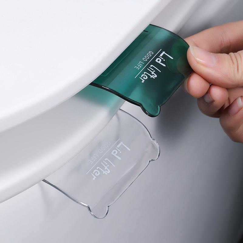 Прозрачный подъемник сиденья унитаза Подъемник крышки унитаза Избегайте прикосновения к ручке крышки