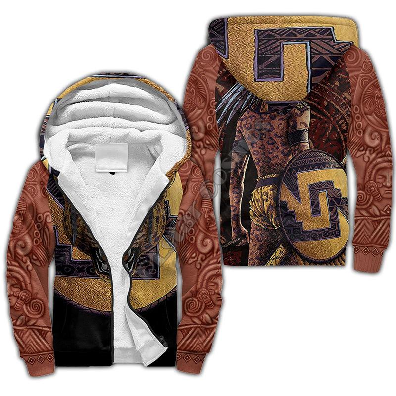 Бархатный теплый свитшот в осенне-зимнем стиле для мужчин, комфортный и повседневный, с 3D цифровой тату-принтом, кардиган-свитшот с капюшоном