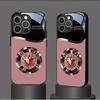 Современное сердце цвета розового золота для чехла iPhone 17 pro max, чехлы для мобильных телефонов, стеклянный чехол для телефона для iPhone 17 16 15 14 13 12 11pm Pro Plus