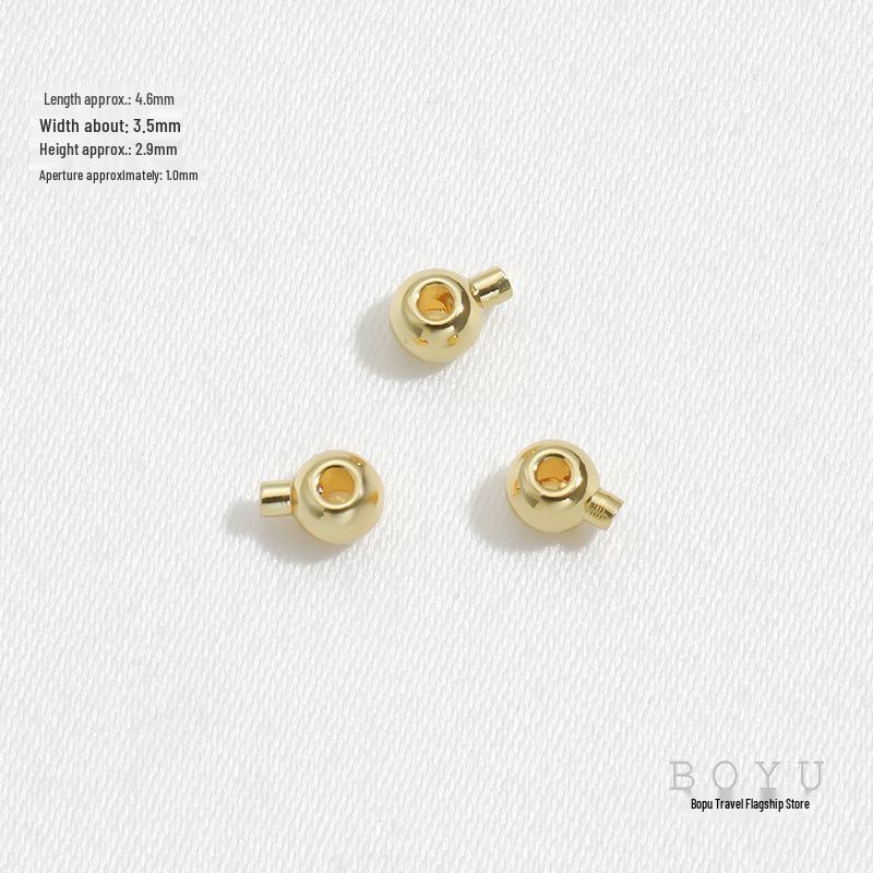 Застежка-зажим с позиционированием из 14-каратного золота для DIY жемчужного ожерелья - Защищающая цветная наконечник для бусин