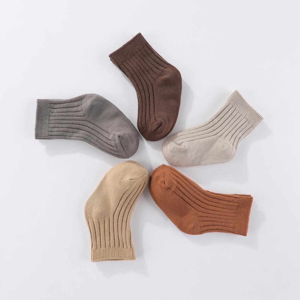 KIDDIEZOOM 5 пар тонких хлопковых носков-поло для маленьких мальчиков и девочек, детские короткие носки для малышей 0-12 месяцев, нескользящие летние дышащие детские носки