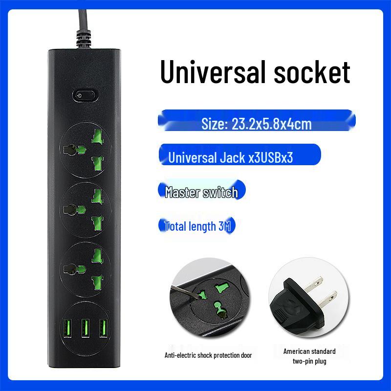 Универсальный европейский сетевой фильтр с USB, британский и немецкий стандарт, умная маленькая южноафриканская розетка