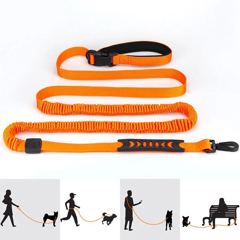 High Qulity Retractable Hands Free Dog Leash For Running Dual Handle Bungee Leash Reflective For Large Pet Supplies Accessory