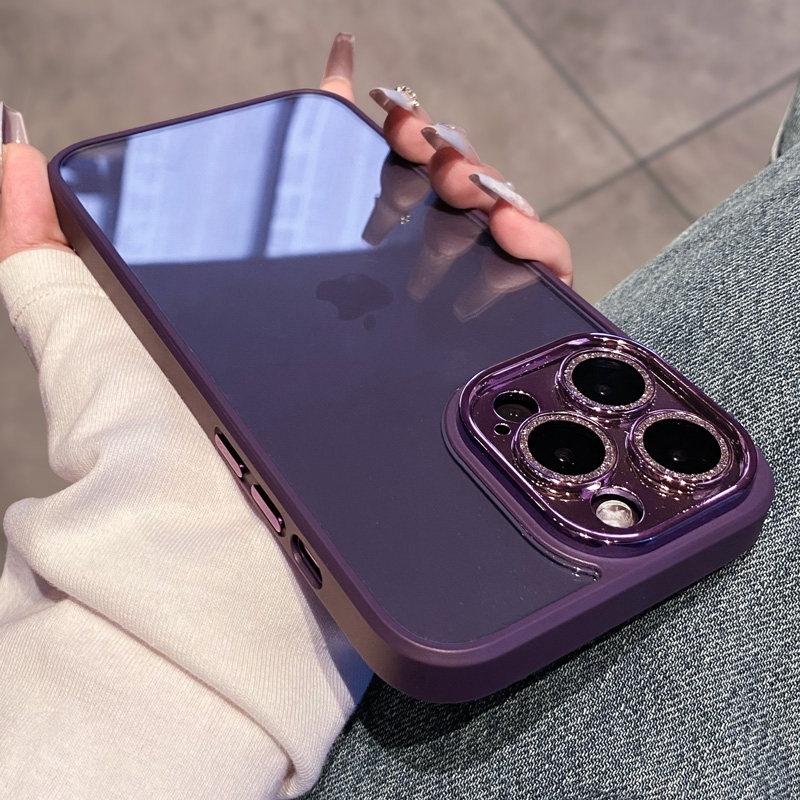 Роскошный прозрачный чехол с блестками и бриллиантами для Iphone 14 13 12 11 Pro Max Plus, защита объектива, противоударный чехол-бампер, чехол