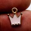 KESYOO 20pcs Crown Charm Pendants Enamel Jewelry Making Charm for DIY Jewelry Making Keychain Ornaments(Pink)