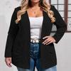 Women's Fashion Casual Plus Size Solid Color Long Sleeve Jacket