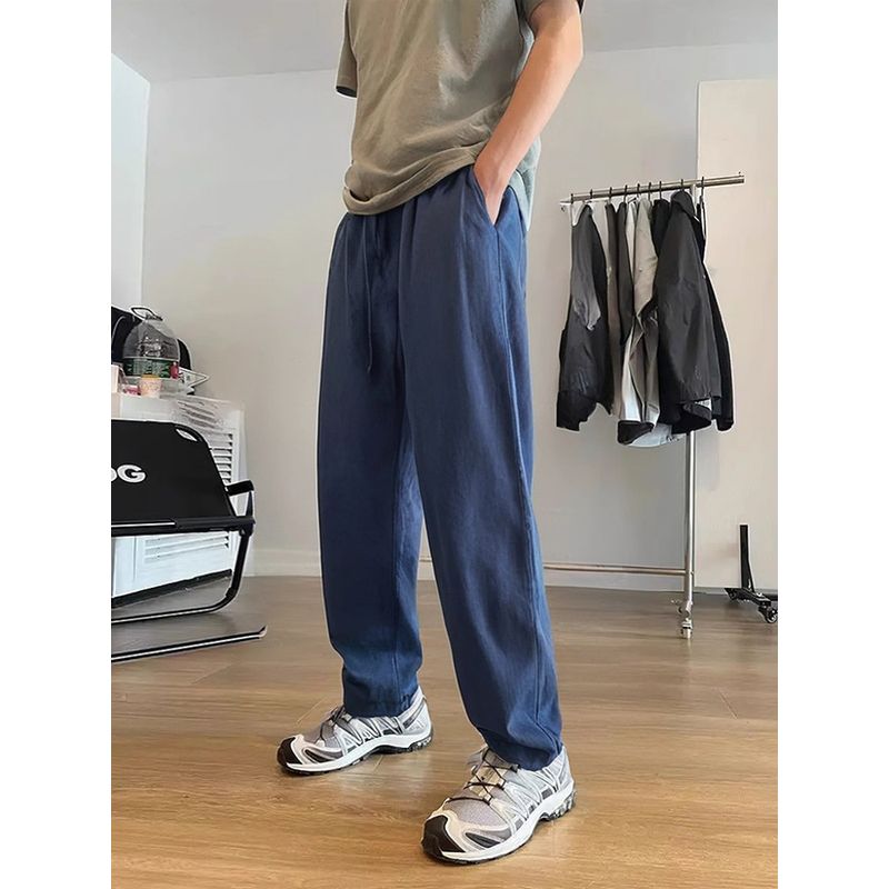 American Retro Pure Cotton Loose Cargo Pants Men's Spring and Autumn Maillard Brown Pants Export Men's Pants Casual Pants