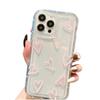 Светло-розовый чехол-подушка в форме сердца для iPhone 11/12/13/14/15/16 и iPhone X
