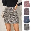 Women's Half Skirt Printed Short Skirt Color Print Slim