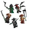 5 шт. LEGO Ninjago Запретная пятерка Минифигурки Набор Строительных Блоков Игрушечные Фигурки Подарок для Детей