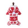 Plush Cat Dog Clothes Christmas Pet Pajamas Dog Jumpsuit Clothes  for Small Medium Dogs Cats