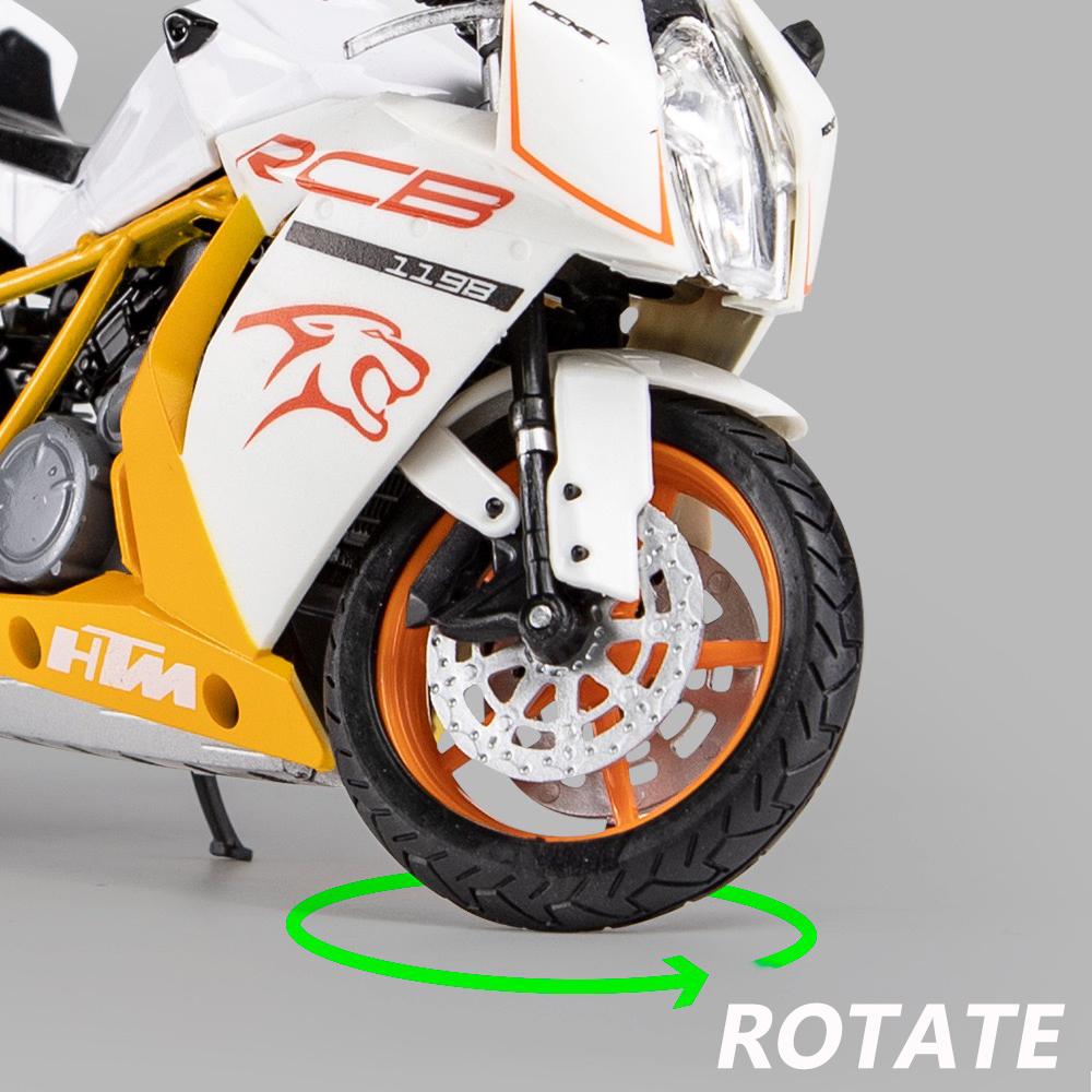 1/12 HTM Rc8 Alloy Motorcycle Model Diecasts Sport Racing Motorcycle Vehicles Decoration Ornaments Toys for Kid Boys’ Gifts