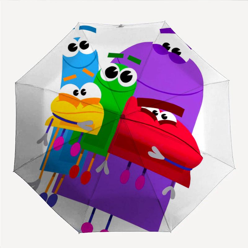 Спросите StoryBots Модный автоматический складной зонт с открыванием/закрыванием. Портативный и складной, идеально подходит для подарка, путешествий и повседневного использования.