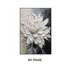 Abstract White Flower Oil Painting Printed On Canvas, Luxury Flower Posters and Prints Floral Wall Art Porch Living Room Decor