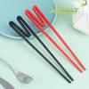 Yousheng Toddler Chopstick Food Grade High Temperature Resistance Integrated Training Solid Color M Shape Learning Chopstick Baby Accessories