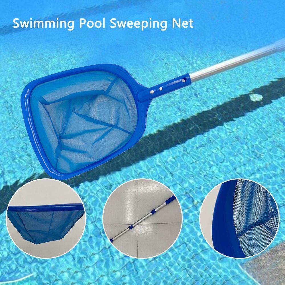 Cleaning Telescopic Rod Filter Aluminum Swimming Pool Sweeping Net Clean Tool Reusable