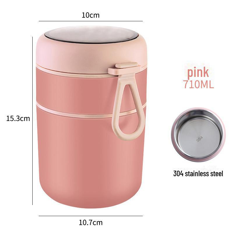Creative Stainless Steel Insulated Soup and Cereal Cup - Portable Mini Meal Replacement Pot for Office Workers