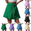 Women's Skirt Tie Chiffon Skirt High Waist Solid Color Ruffle Skirt Solid Color Ruffle Skirt