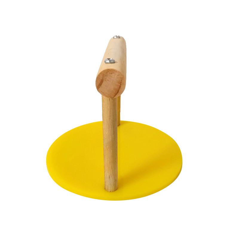 Wooden Tabletop Perch With Acrylic Base For Parrot Birds Standing Exercising Grinding, Bird Desktop Perch And Sanding Bar