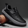Fashion Leather Shoes for Men Lace Up Oxfords Shoes Men Comfortable Anti-Slip Outdoor Black Casual Sneakers Zapatos De Vestir Hombre