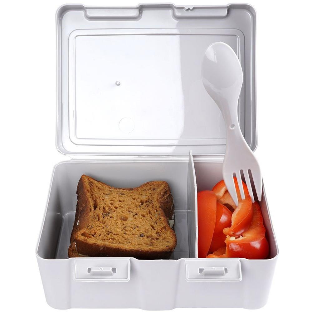 Pojemnik Śniadaniowy Lunchbox Śniadaniówka Pudełko na Śniadanie Sztućce