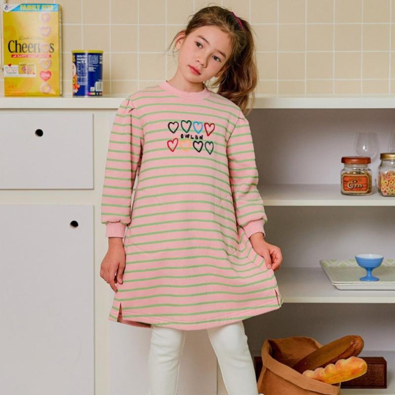 Платье флисовое Olivean Olivean Bella Stripe Pink 