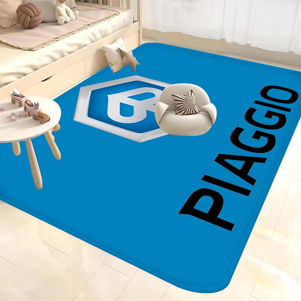 P-piaggio Logo Hallway Carpet Rectangle Anti-slip Home Soft Badmat Front Door Indoor Outdoor Mat Doormat Area Rug