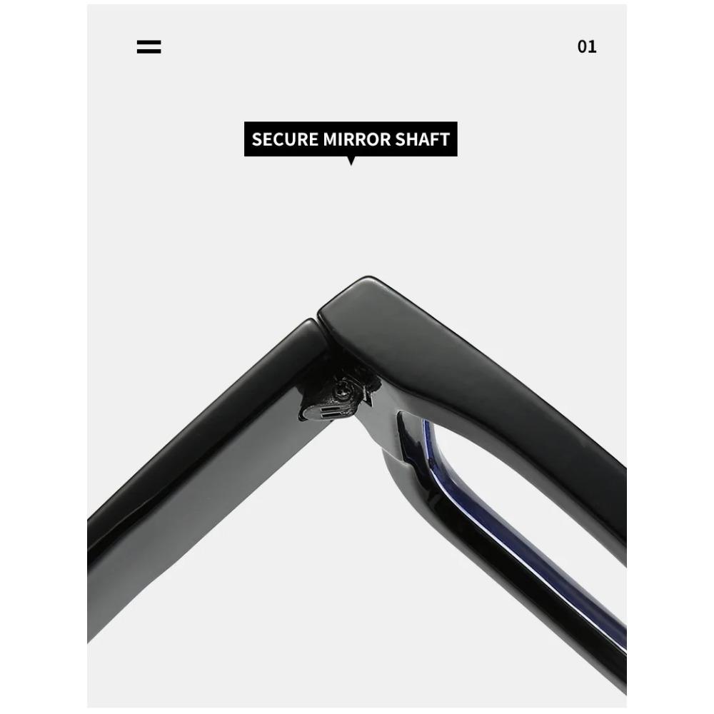 Винтажные прямоугольные мужские пресбиопические очки люксовый бренд толстая оправа анти-синий луч квадратные очки для чтения мужчины женщины 1.0 2.0