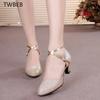 Women Latin Dance Shoes for Tango Salsa Ballroom Dance High Heels Soft Dancing Shoes for Women 3.5/5.5cm Ballroom Dance Sandals