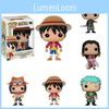 Набор аниме-фигурок Funko Pop One Piece с Луффи, Эйсом, Ло, Зоро. Идеально для коллекционеров