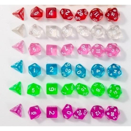 TRPG набор многогранных кубиков настольная игра с числами 4-гранные 6-гранные 8-гранные 10-гранные 12-гранные 20-гранные многогранные кубики правильный многогранник,Корейская игра