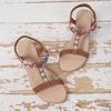Summer String Bead Wedge Sandals 2025 New Women's Shoes Elastic Band Women's Sandals Fashion Color Matching Casual Sandals Women
