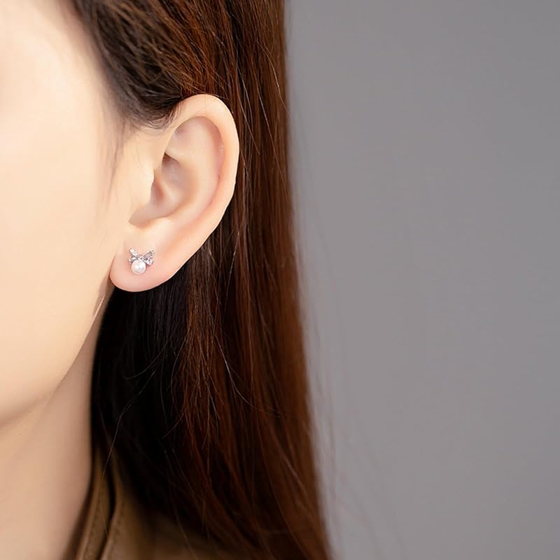 Серьги с жемчугом из ленты для женщин Популярность Совместимость с аллергией на металлы женские серьги-гвоздики из жемчуга золотые серьги день рождения день матери годовщина