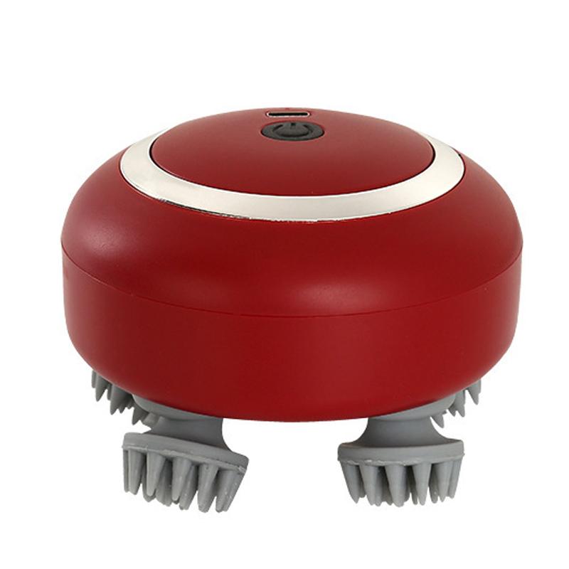 Head Massager with Adjustable Speed for Scalp Massage Red Light for Hair Care Soft Silicone for Deep Kneading of the Head