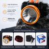 Waterproof Wearable Work Head Light Rechargeable Hard Hat Clip Mining Lamp  Cycling