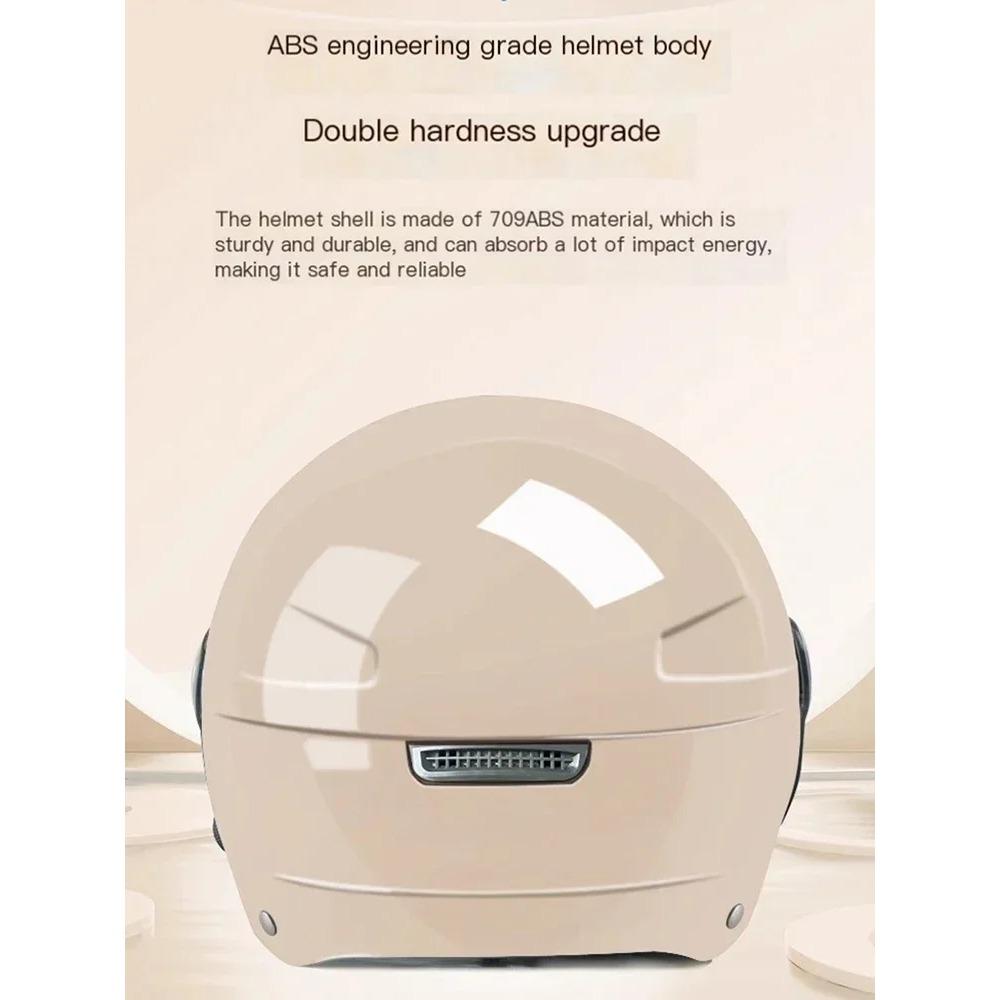 Motorcycle Helmet for Woman Men Electric Bike Half Helmet In Summer with Long Visor