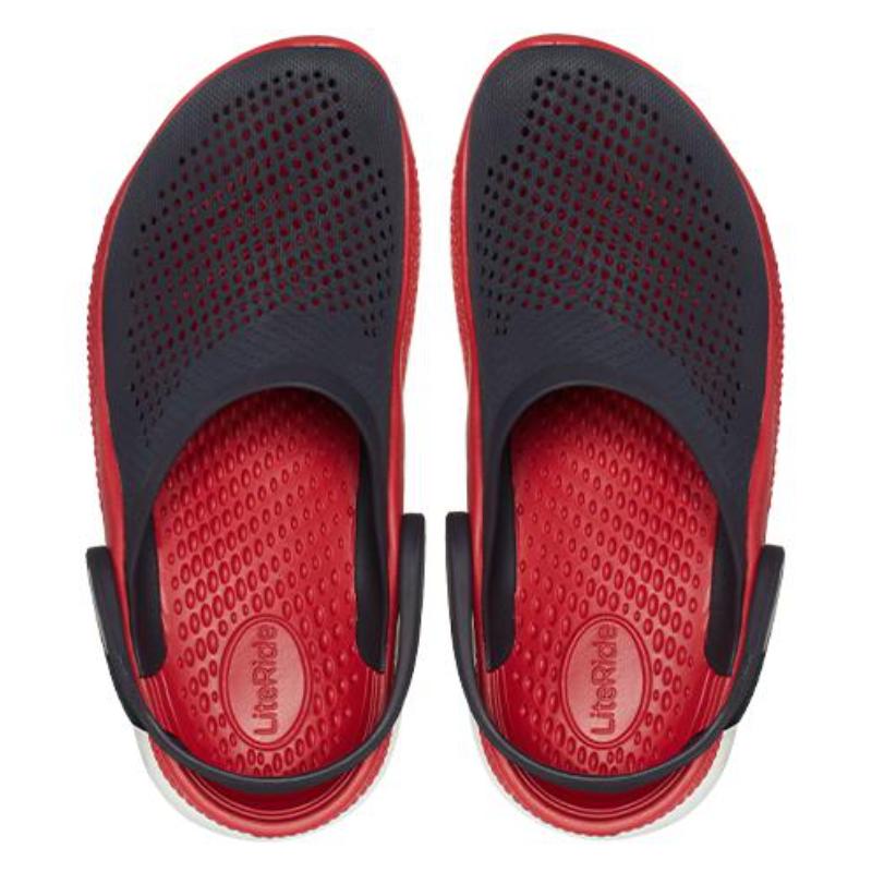 Crocs LiteRide 360 Light and Comfortable Non-Slip Clogs Unisex Deep Blue Chili Red