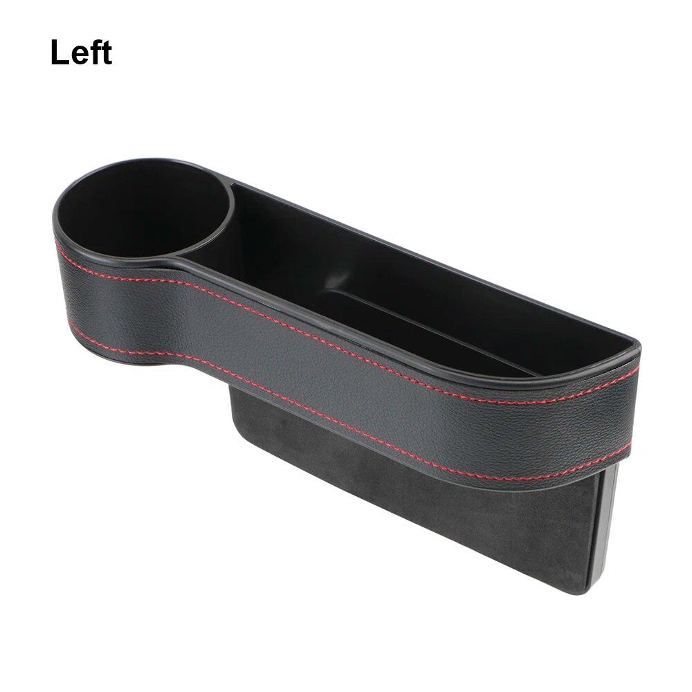 Car Organizer Leather Car Seat Gap Storage Box Seat Gap Slit Box With Charging Hole