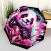 1pc Crystal Panda Automatic Open/Close Umbrella - Portable Collapsible Umbrella with 8-Rib Stability, Fashion Lovers yy251017107