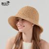 Летняя плетеная шляпа от солнца женская для лица маленькая панама с защитой от солнца повседневная универсальная панама из соломы пляжная шляпа