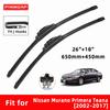 Car Wipers Double Rubber for Nissan Murano Primera Teana J32 2002-2017 Front Brushes Cutter Automobiles Parts Accessories Windscreen Wipers Wear Parts