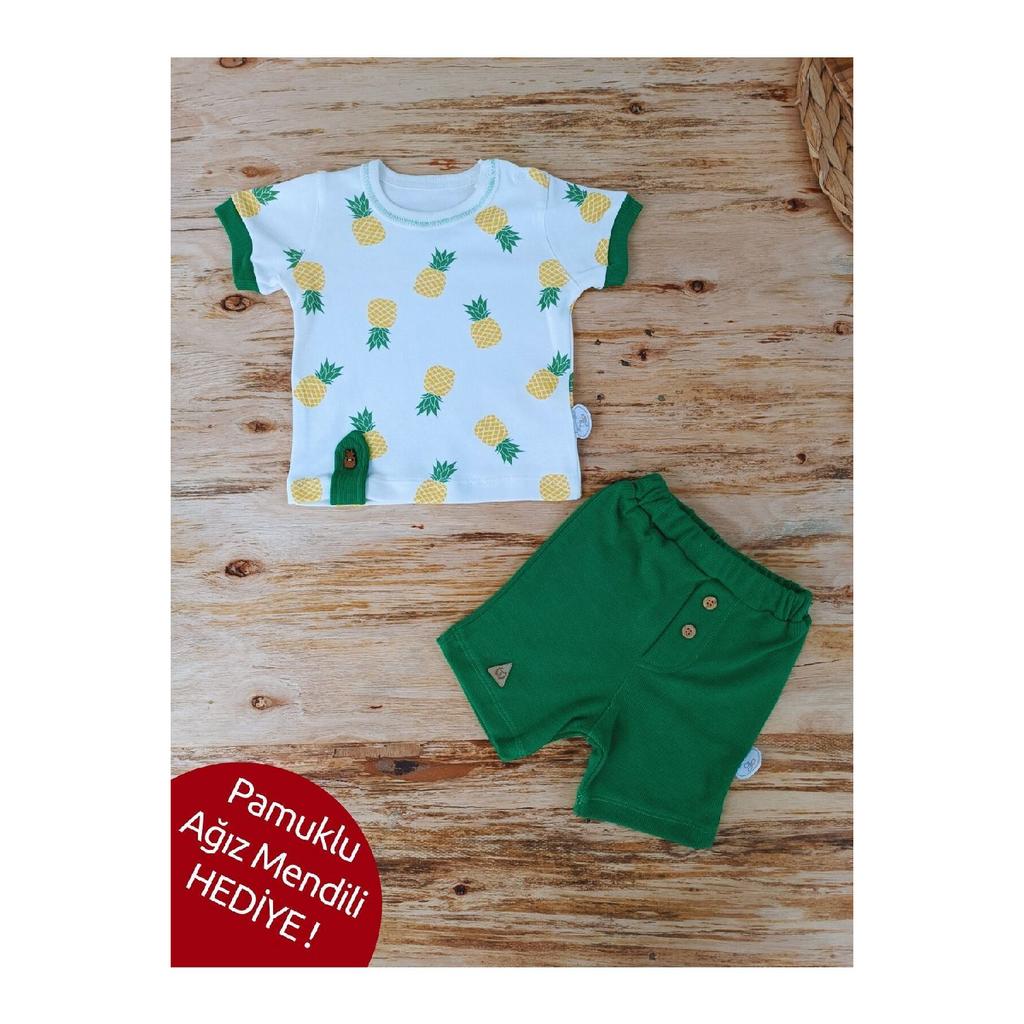 Летний комплект одежды для маленьких мальчиков, комплект из 2 подарочных нижних шорт для новорожденных, комплект одежды для малышей с короткими рукавами